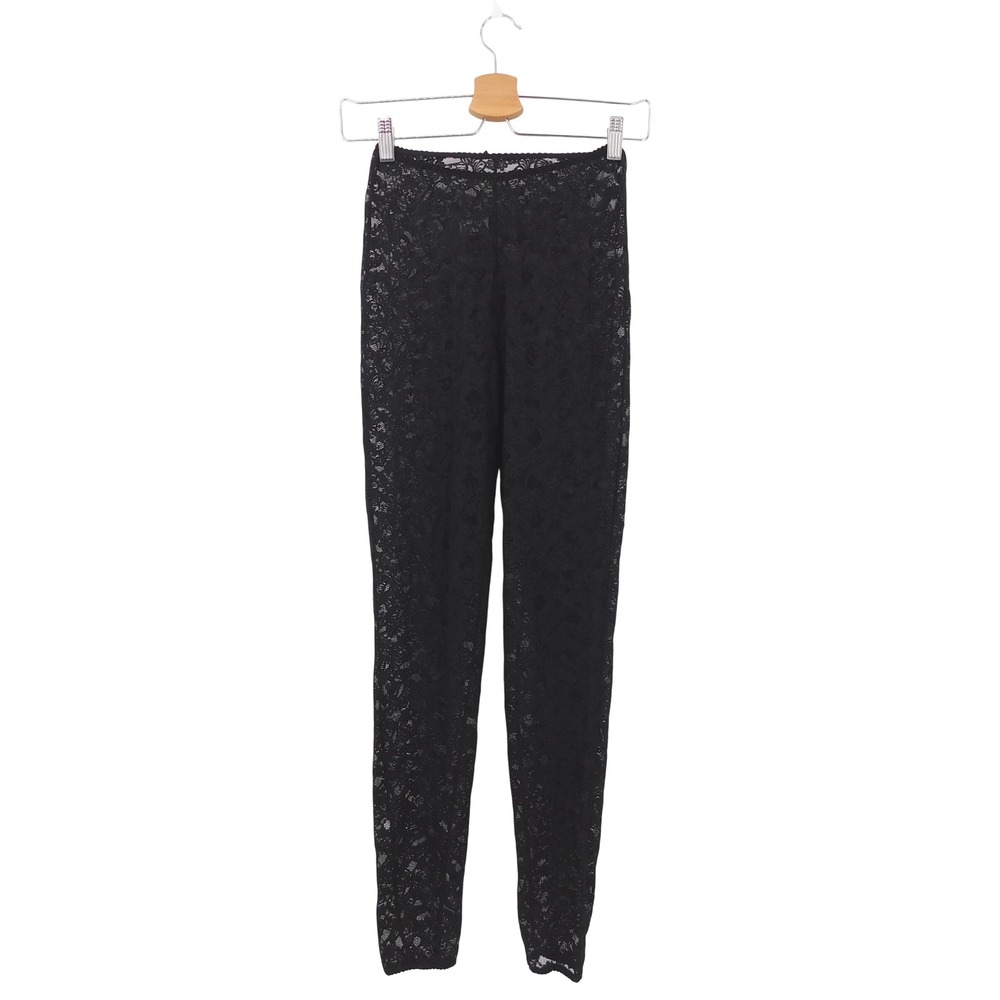 VTG DKNY Donna Karan‎ New York Black Lace Leggings Pants Size S